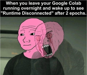 Colab disconnect meme