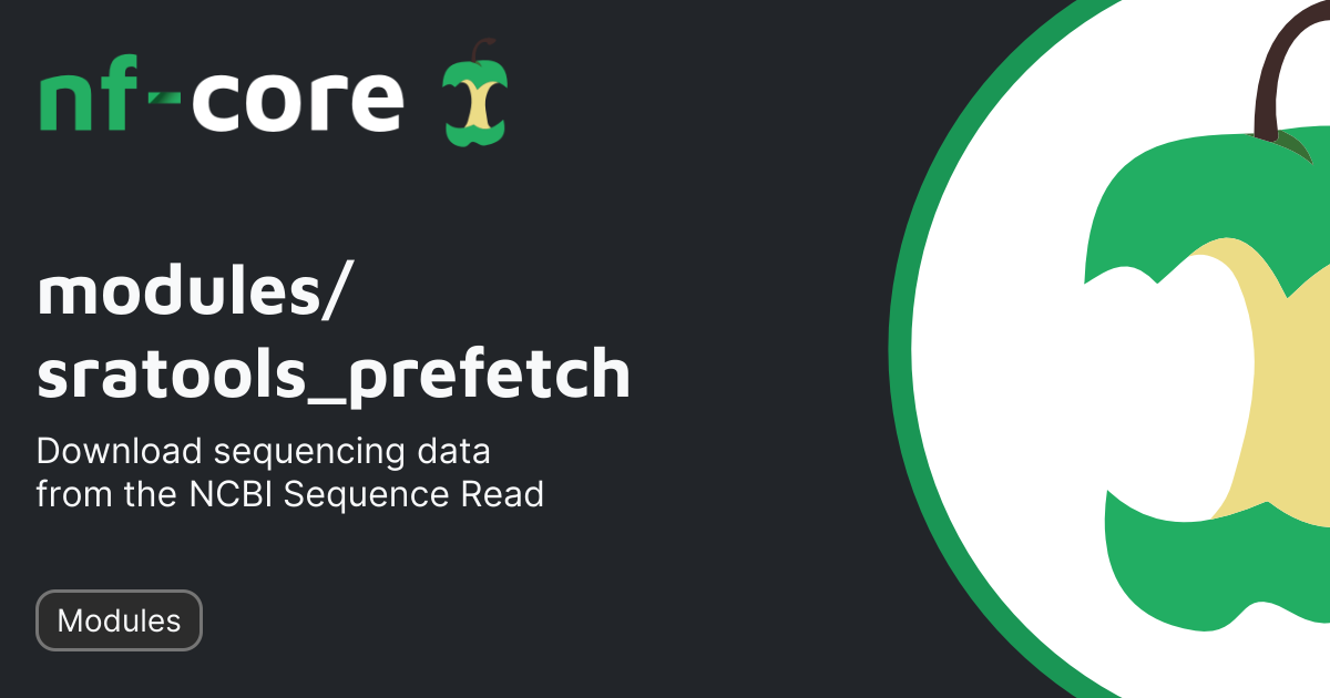 Modules sratools prefetch